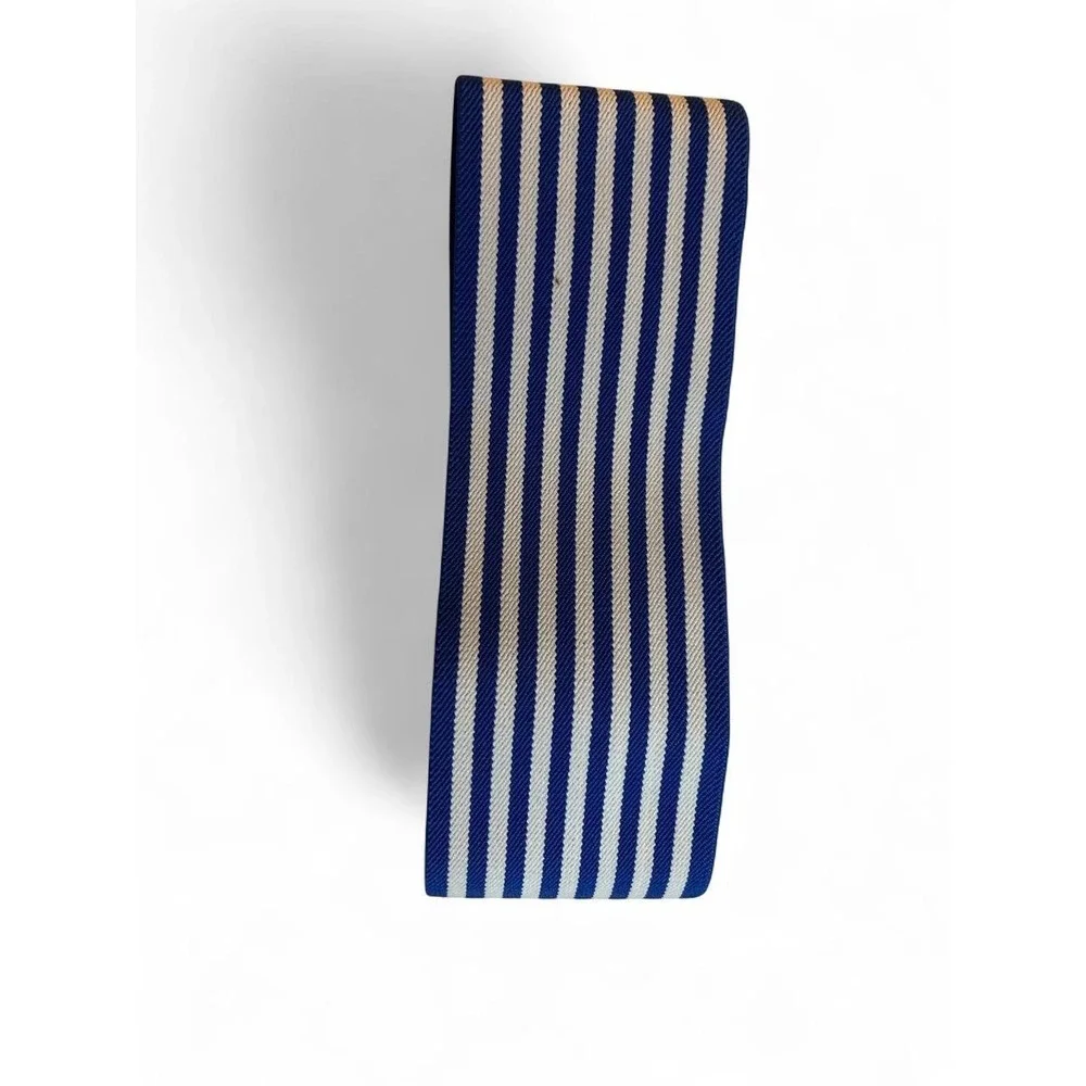 Waist Belt Blue White Nautical Stripe Stretch Cinch Euro Summer Cozy Coastal NWT